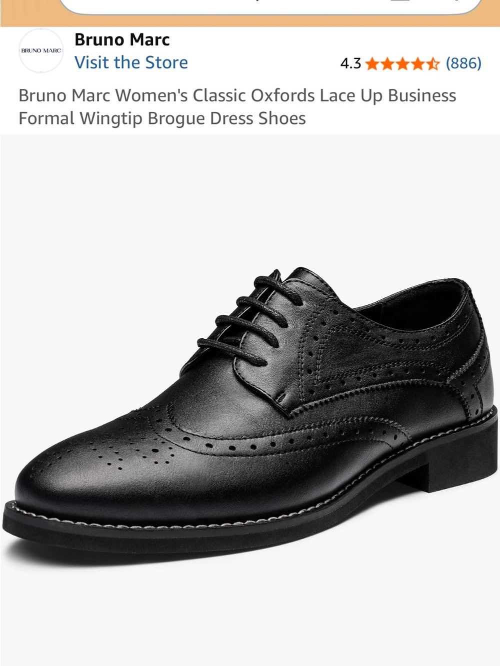 Bruno Marc Big Kids Classic Oxford Formal Wingtip Classy Dress Shoes size 4.